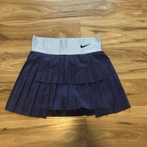 Nike Navy Pleated Skirt with Gray Waistband